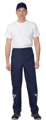 Брюки "ФОТОН" муж.темно-синие р.104-108/182-188