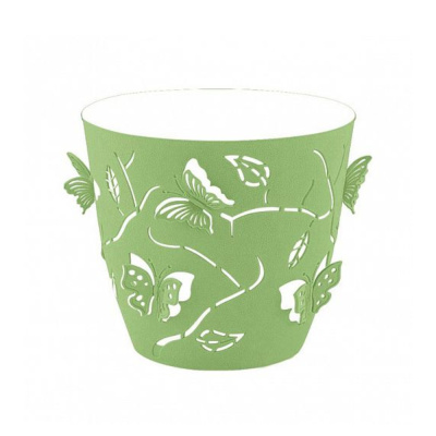 Горшок для цветов Butterflies 0,7 л D115 мм круглый (Зеленое яблоко)