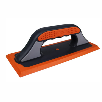 Терка 260х100 мм, DECOR, 3K, мягкая оранж. резина 