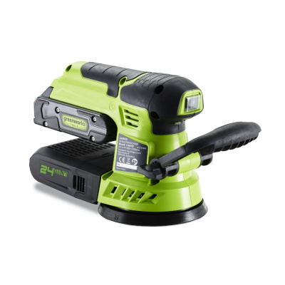 Машина шлифовальная 24В G24ROS(без аккум.бат. и зар.устр) Greenworks Deluxe
