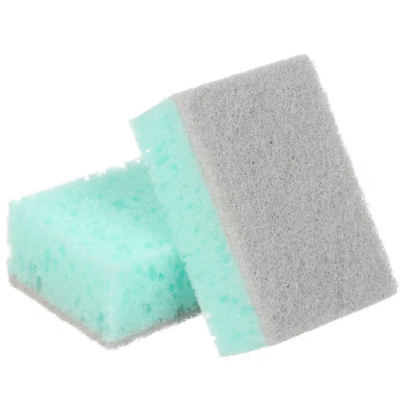 Губка для посуды, 5шт, поролон, абразивная фибра, 9.8х6.7х3.5см, Марья Искусница,17199,тиффани