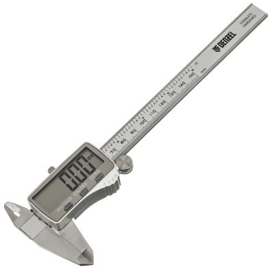 Штангенциркуль, 150 мм, электронный, большой дисплей, с глубиномером// Denzel