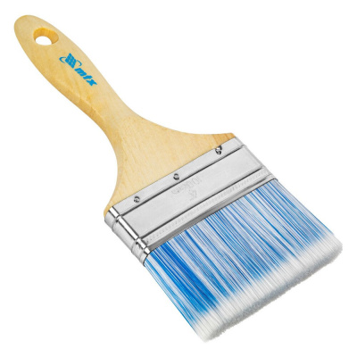 Кисть плоская "Евро" 4", искусственная щетина, деревянная ручка// MTX