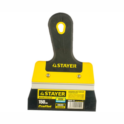 Шпатель STAYER  ProFLat 150 мм, усиленная алюминиевая направляющая двухкомпонентная ручка