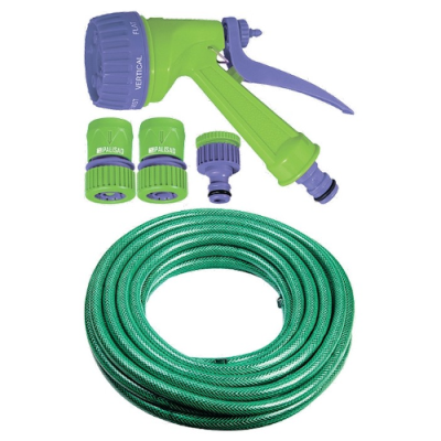 Набор поливочный, шланг 1/2" 15м, 7-реж пистолет, соед., адаптер// Palisad