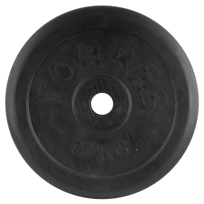 Диск обрезин. "TORRES 10 кг" арт.PL506510, d.31мм, металл в рез. оболочке, черный