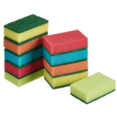 Губки для мытья посуды Luscan Мини 80х50х26мм 10 шт/уп