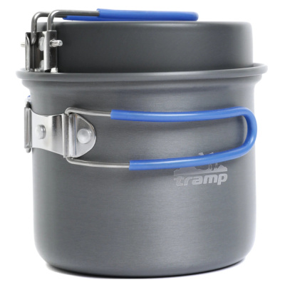 Котел с крышкой-сковородой из анодированного алюминия 1л  Tramp 