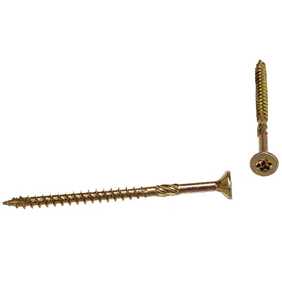 Шуруп конструкционный для дерева с потайной головкой 6,0х120 желт.
