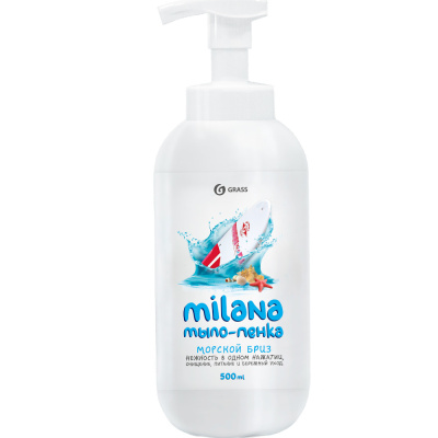 Жидкое мыло "Milana" мыло-пенка Морской бриз, флакон 500 мл (арт.125333)