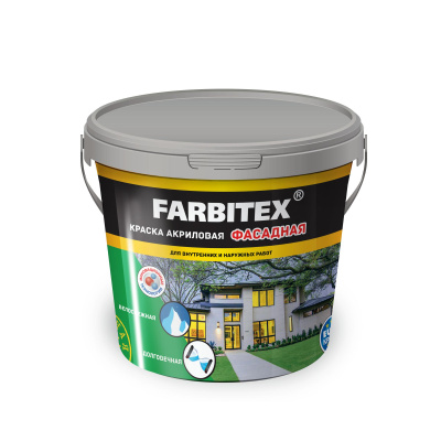 Краска акриловая фасадная (13,0кг) FARBITEX