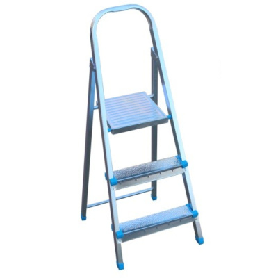 Стремянка ЯРУС 3 ступени сталь оцинк,h=109см,профиль 40*20мм,раб.нагруз.до 120кг,арт.122203 PERILLA