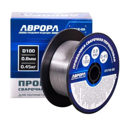 Проволока порошковая E71T-GS d 0.8мм 0.45кг D100 NO GAS Проволока порошковая E71T-GS d 0.8мм 0.45кг D100 NO GAS