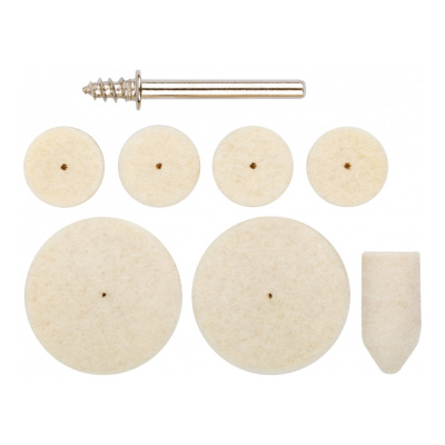Круги фетровые, набор 7 шт. + штифт ФИТ