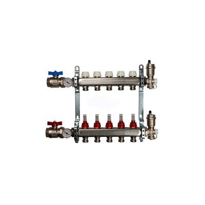 Группа коллекторов с расход."VIEIR" 5 -вых НЕРЖ.(5шт) VR113-05