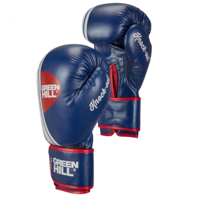 Боксерские перчатки KNOCKOUT синий (10 oz)