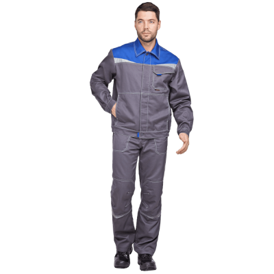 Костюм "КАСКАД" серый-василек 56-58/5-6