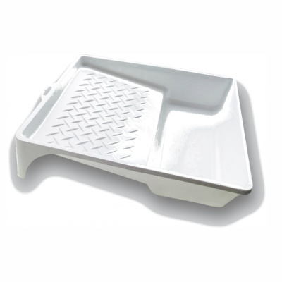 Кювета для краски 320х440мм, белая усиленная (д/валиков до 240мм) "DECOR B.W."