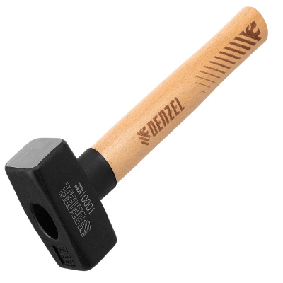 Кувалда, 1000 г, кованая головка, буковая рукоятка// Denzel