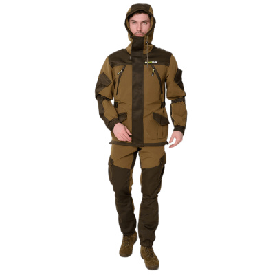 Костюм "ГОРНЫЙ"на молнии (Брезент) Хаки (48-50 рост 182-188)
