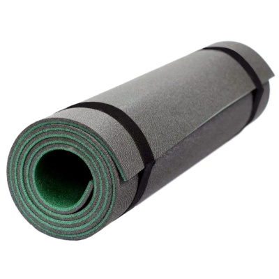 Коврик Альпиниста 2х-слойный 8мм рифленый зеленый/антрацит