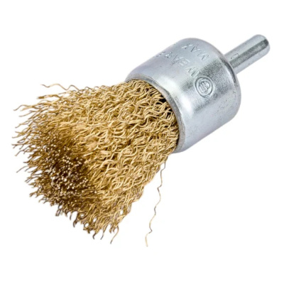 Корщетка-насадка для дрели 5240802 Sturm! Кистеобразная мягкая, 22 мм, хвост 6 мм, латун.волн.