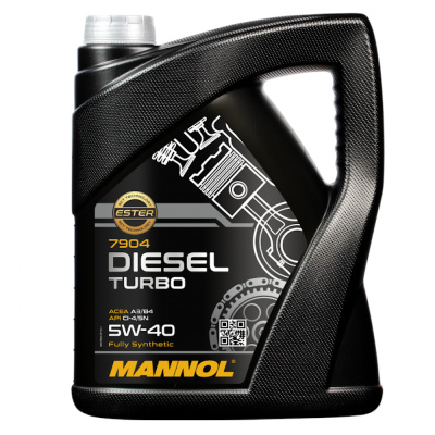 Масло синтет. MANNOL Diеsel Turbo SAE 5w40 API CF-4 (cинтет.) 5л/ 4
