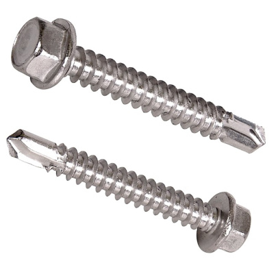 Саморез с шестигранной головкой с буром 5,5x 32 A2 DIN 7504K 