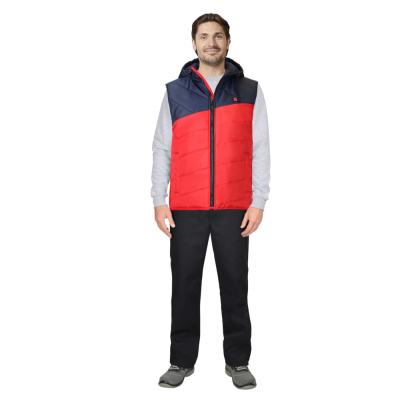 Жилет "ЭЛЬБРУС"  утепленный красный с темно-синим р.  96-100 (ЧЗ)