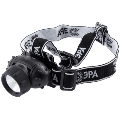 Фонарь налобный светодиодный ЭРА GB-410 на батарейках 3хААА, 3 режима, черный, IP44