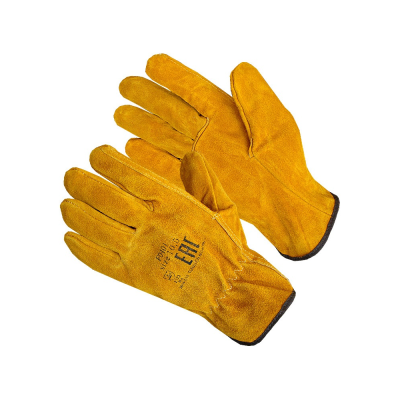 Перчатки желт.цельноспилковые "Драйвер", 1/120