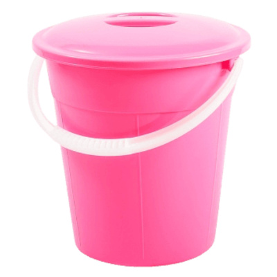 Ведро  8 л Евро пищевое ударопрочное (Р) (розовый цвет)