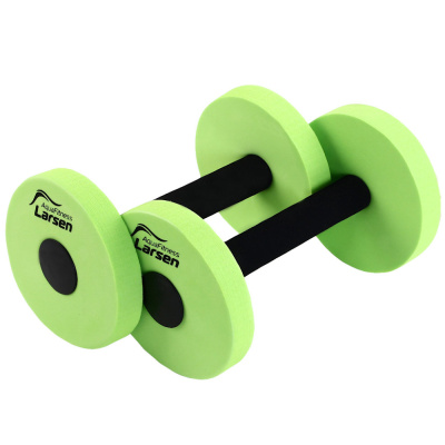 Аквагантель AquaFitness Larsen YP-27A (2шт) малой сопротивляемости графит/лайм