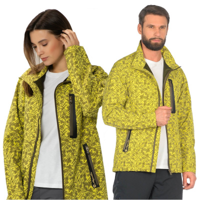 Куртка Aquatic унисекс КС-05ЛД (soft shell, цвет: lime digital, размер: 46-48)