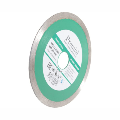 Диск отр.алмазный сплошной 125х1,4х8х22,23 Hardcore Premial Кер-гранит, гранит, мрамор 193125