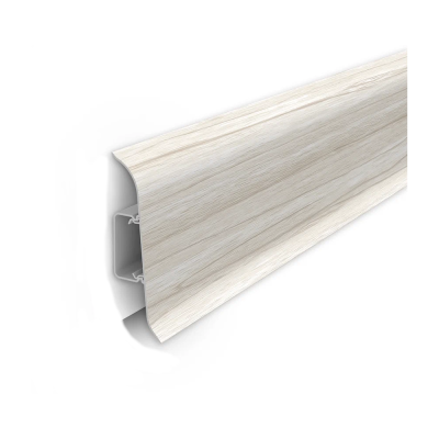 Плинтус напольный с центральной планкой 70мм 2,2м "Идеал Классик", Ясень серый 253