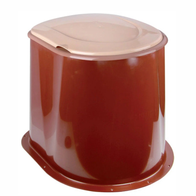 ТУАЛЕТ ДАЧНЫЙ ПЛАСТ. С КРЫШКОЙ (КОРИЧНЕВЫЙ) (1/5) "АЛЬТЕРНАТИВА" М1295