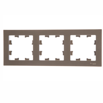 Рамка трехпостовая ATLASDESIGN универсальная шампань