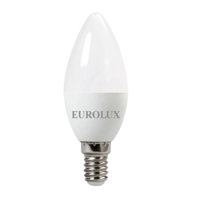 Лампа светодиодная LL-E-C37-5W-230-4K-E14 (свеча, 5Вт, нейтр., Е14) Eurolux 76/2/3