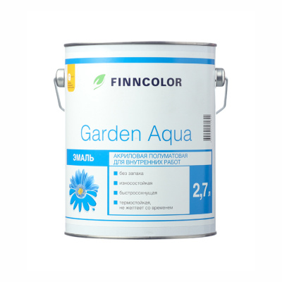 ЭМАЛЬ АКРИЛОВАЯ П/МАТОВ. 2,7 Л (1/6) "ТИККУРИЛА" ГАРДЕН АКВА 
