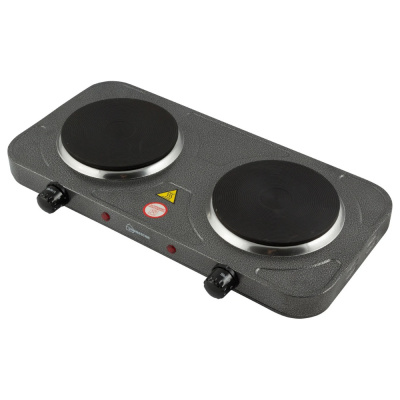 ПЛИТА ЭЛЕКТР. 2-КОНФОР. (ЧУГУН) "HOMESTAR" HS-1104 (СЕРЫЙ) 