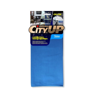 Салфетка микрофибра для стекла "Shine" (35*40) City Up CA-106