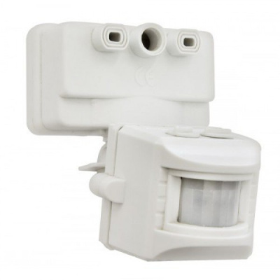 Датчик движения ИК настенный 1200w 120 гр. 12м IP44 белый