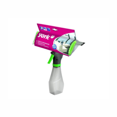 Окномойка (насадка 25,5см) 3в1:водосгон,микрофибра, распылитель 200мл,084040 YORK