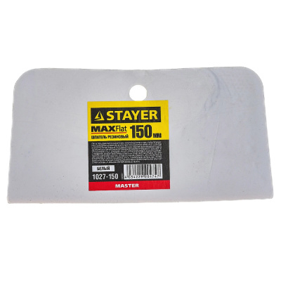 Шпатель STAYER  MaxFlat 150 мм, для затирки швов эластичный, белый, резиновый, MASTER (1027-150)
