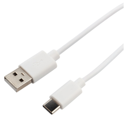 Кабель USB-Type-C/2A/PVC/white/1m/REXANT, 18-1895