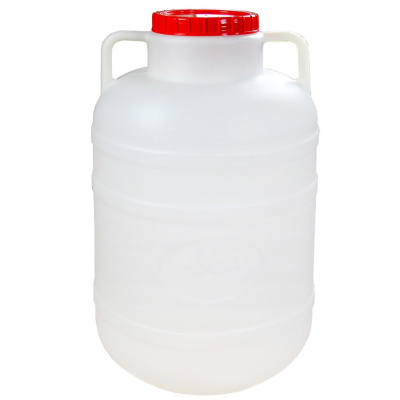 КАНИСТРА-БОЧКА ПЛАСТ. 40 Л КРУГЛАЯ С КРЫШКОЙ И РУЧКАМИ (1/4) "АЛЬТЕРНАТИВА" М046				