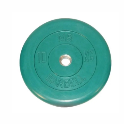 Диск обрезиненный "Barbell" d 31 мм цветной 10,0 кг