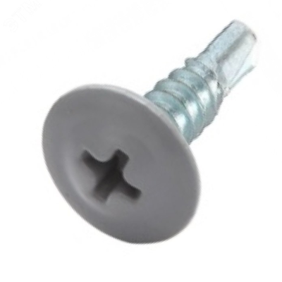 Саморез 4,2х25 RAL7004 светло-серый, сверло