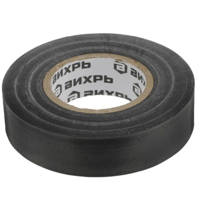 Изолента (20m * 19mm * 0,15mm) чёрный Вихрь  Изолента (20m * 19mm * 0,15mm) чёрный Вихрь